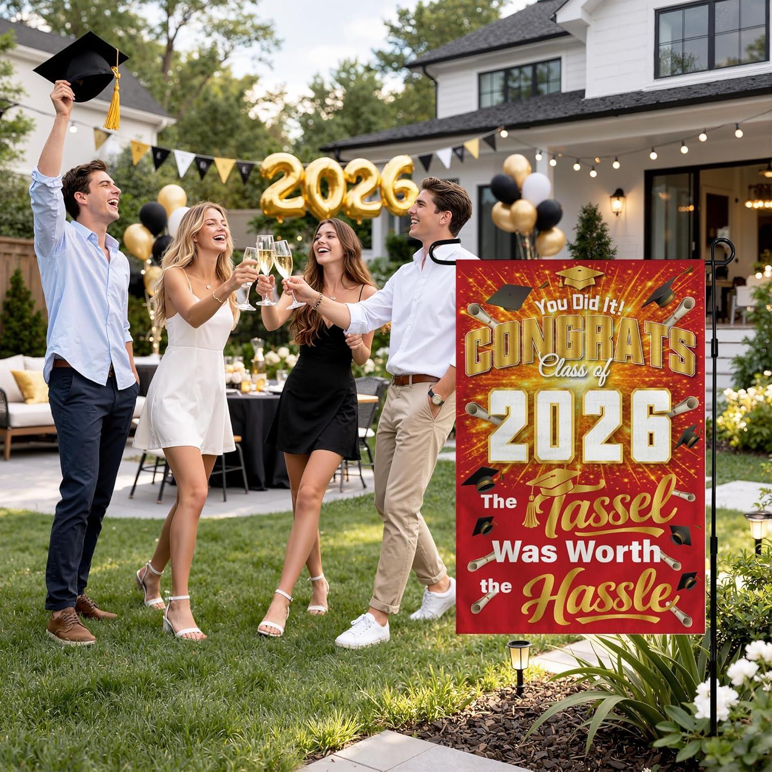 image:image4th of July Decorations 250th Anniversary Garden Flag 250 Years of Freedom Patriotic Banner Fourth of July Accessories for Garden Yard Porch Patio Lawn Outdoor Outside DecorRed