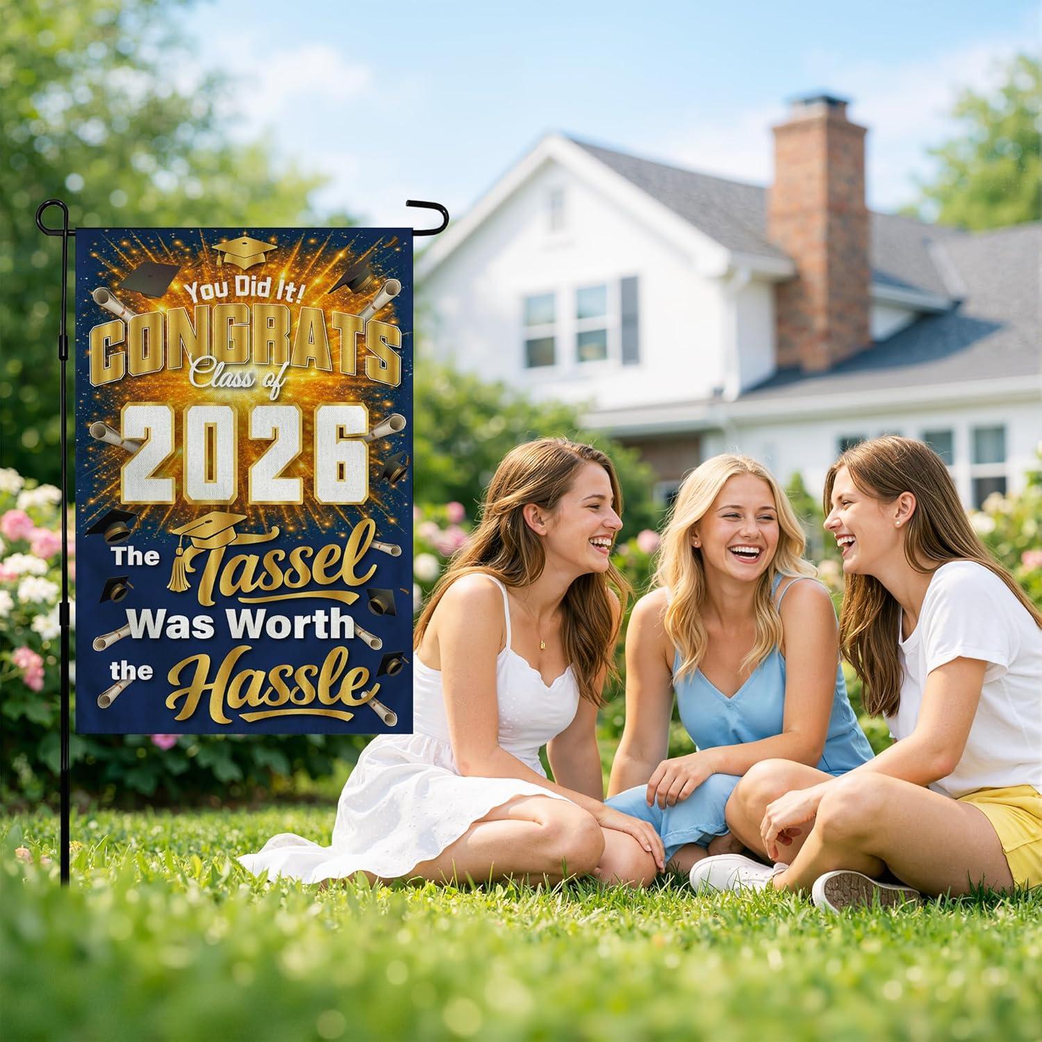 image:image4th of July Decorations 250th Anniversary Garden Flag 250 Years of Freedom Patriotic Banner Fourth of July Accessories for Garden Yard Porch Patio Lawn Outdoor Outside DecorBlue