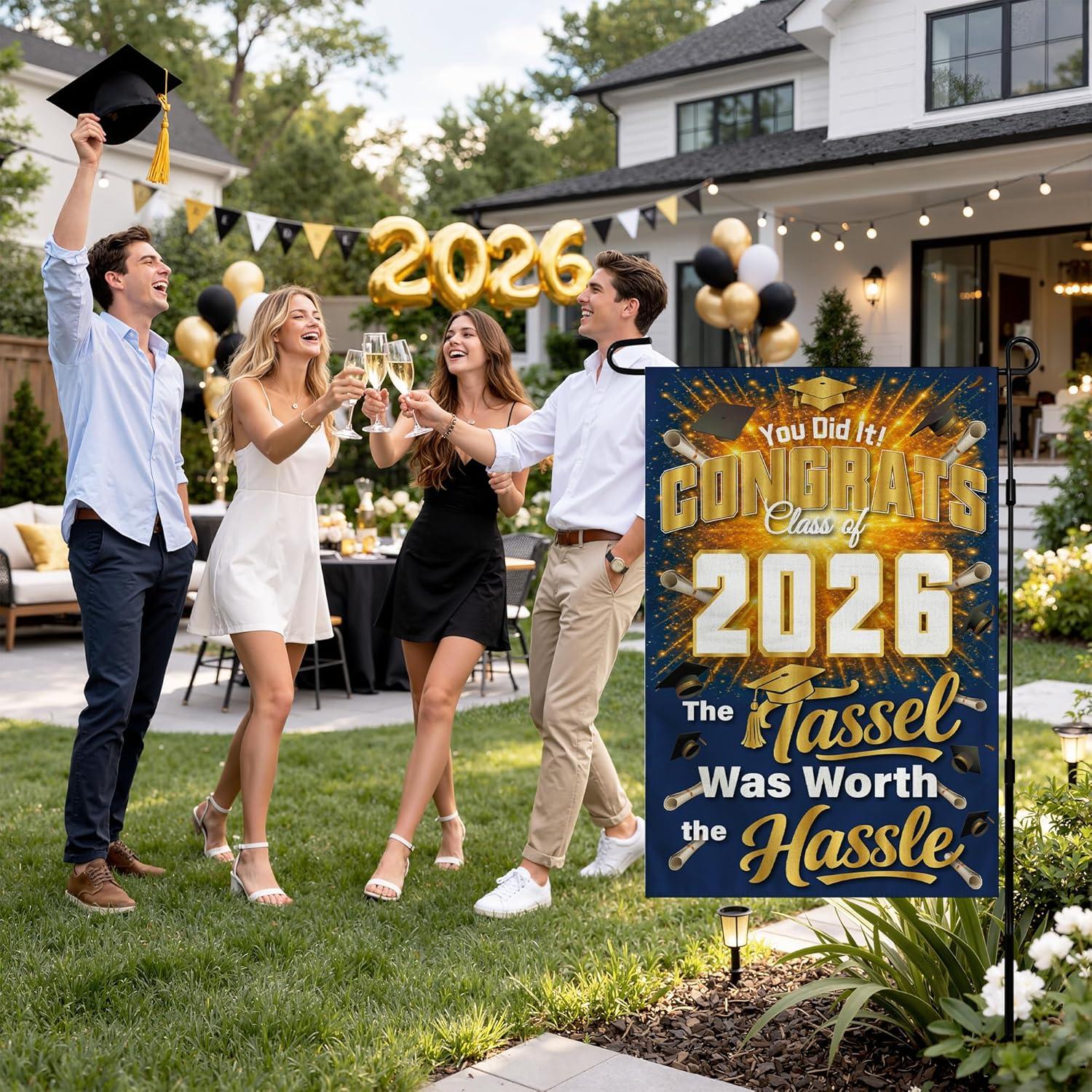 image:image4th of July Decorations 250th Anniversary Garden Flag 250 Years of Freedom Patriotic Banner Fourth of July Accessories for Garden Yard Porch Patio Lawn Outdoor Outside DecorBlue