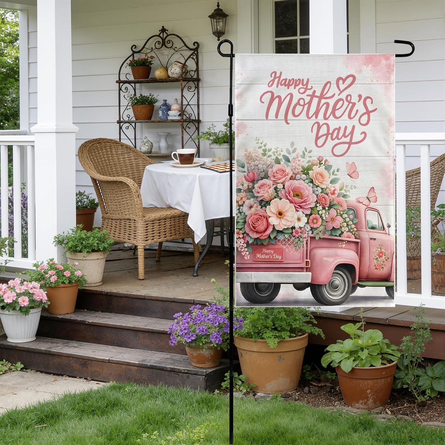 image:image4th of July Decorations 250th Anniversary Garden Flag Fourth of July Decor Patriotic USA Banner17762026 Independence Day Decorations Accessories for Garden Yard Porch Patio Lawn Outdoor OutsidePink Red