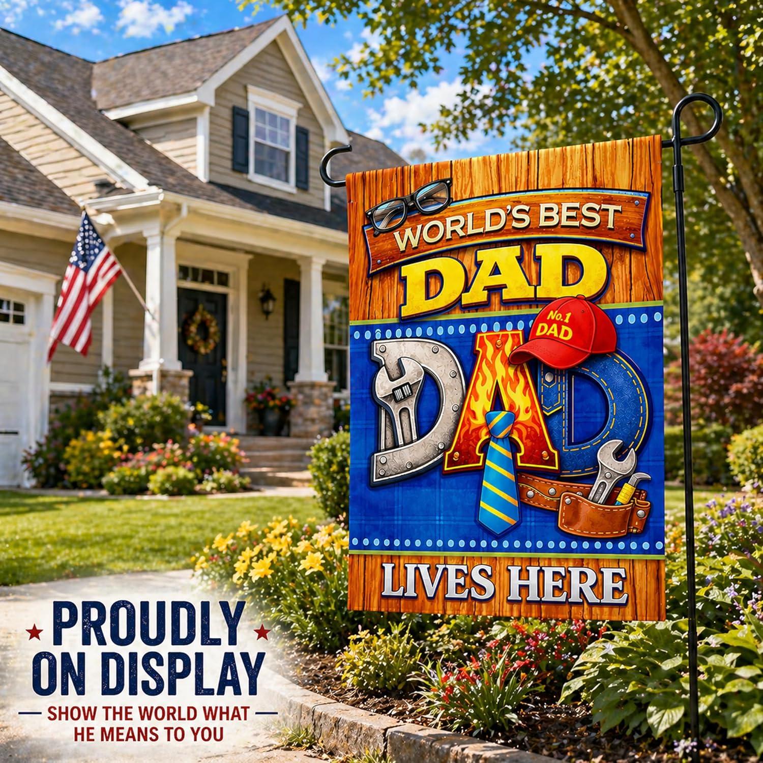 image:image4th of July Decorations 250th Anniversary Garden Flag Fourth of July Decor Patriotic USA Banner17762026 Independence Day Decorations Accessories for Garden Yard Porch Patio Lawn Outdoor OutsideWooden Brown Blue
