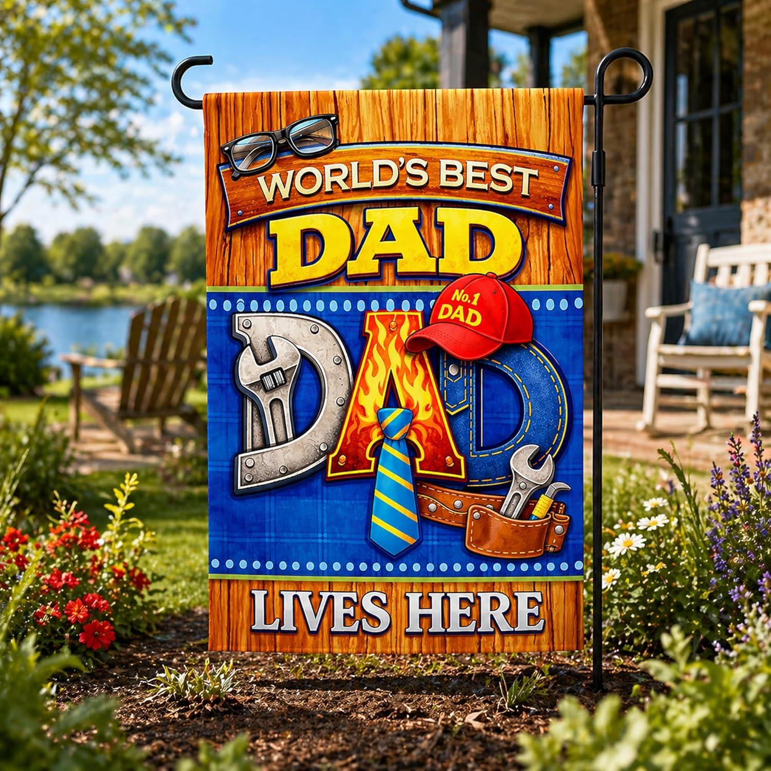 image:image4th of July Decorations 250th Anniversary Garden Flag Fourth of July Decor Patriotic USA Banner17762026 Independence Day Decorations Accessories for Garden Yard Porch Patio Lawn Outdoor OutsideWooden Brown Blue