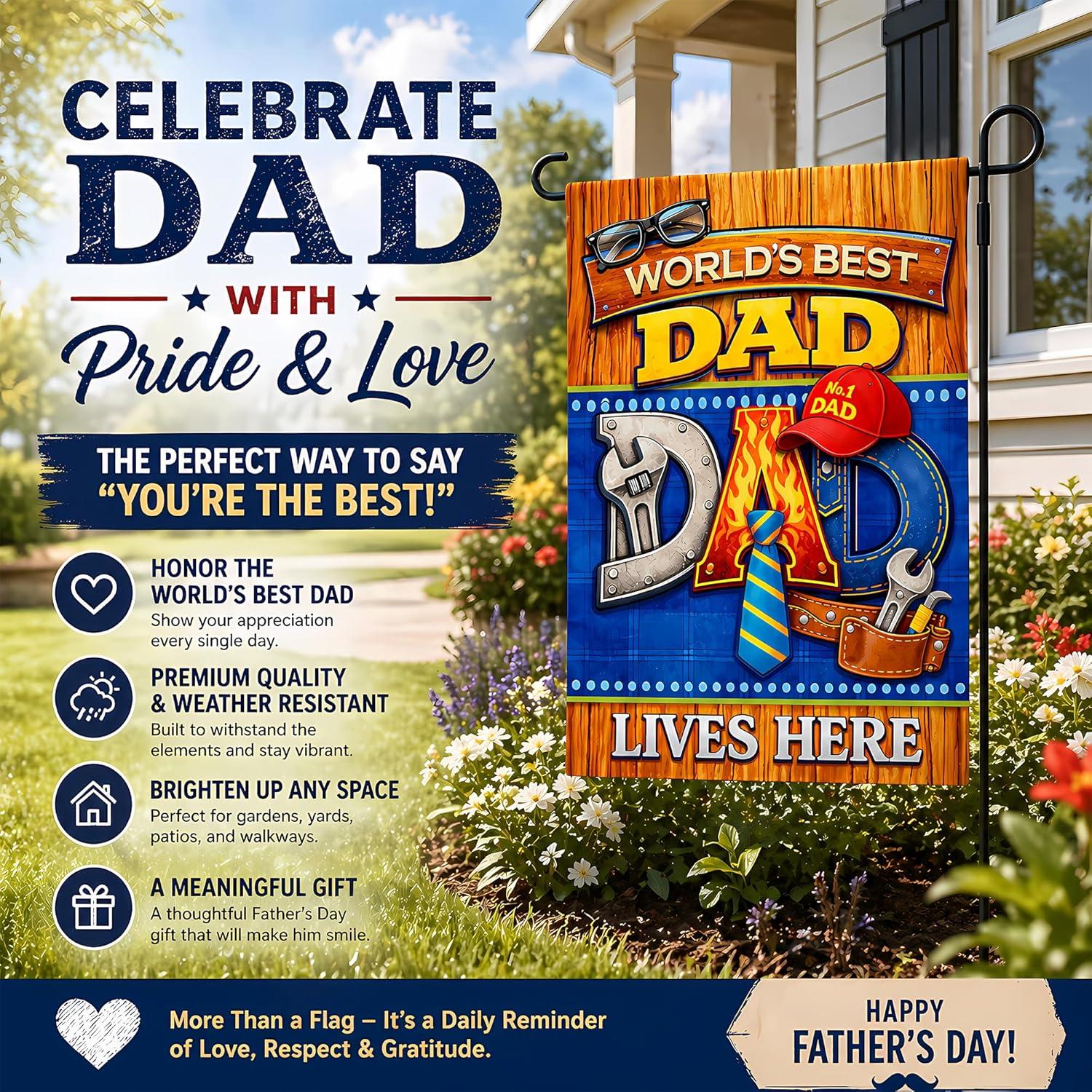 image:image4th of July Decorations 250th Anniversary Garden Flag Fourth of July Decor Patriotic USA Banner17762026 Independence Day Decorations Accessories for Garden Yard Porch Patio Lawn Outdoor OutsideWooden Brown Blue