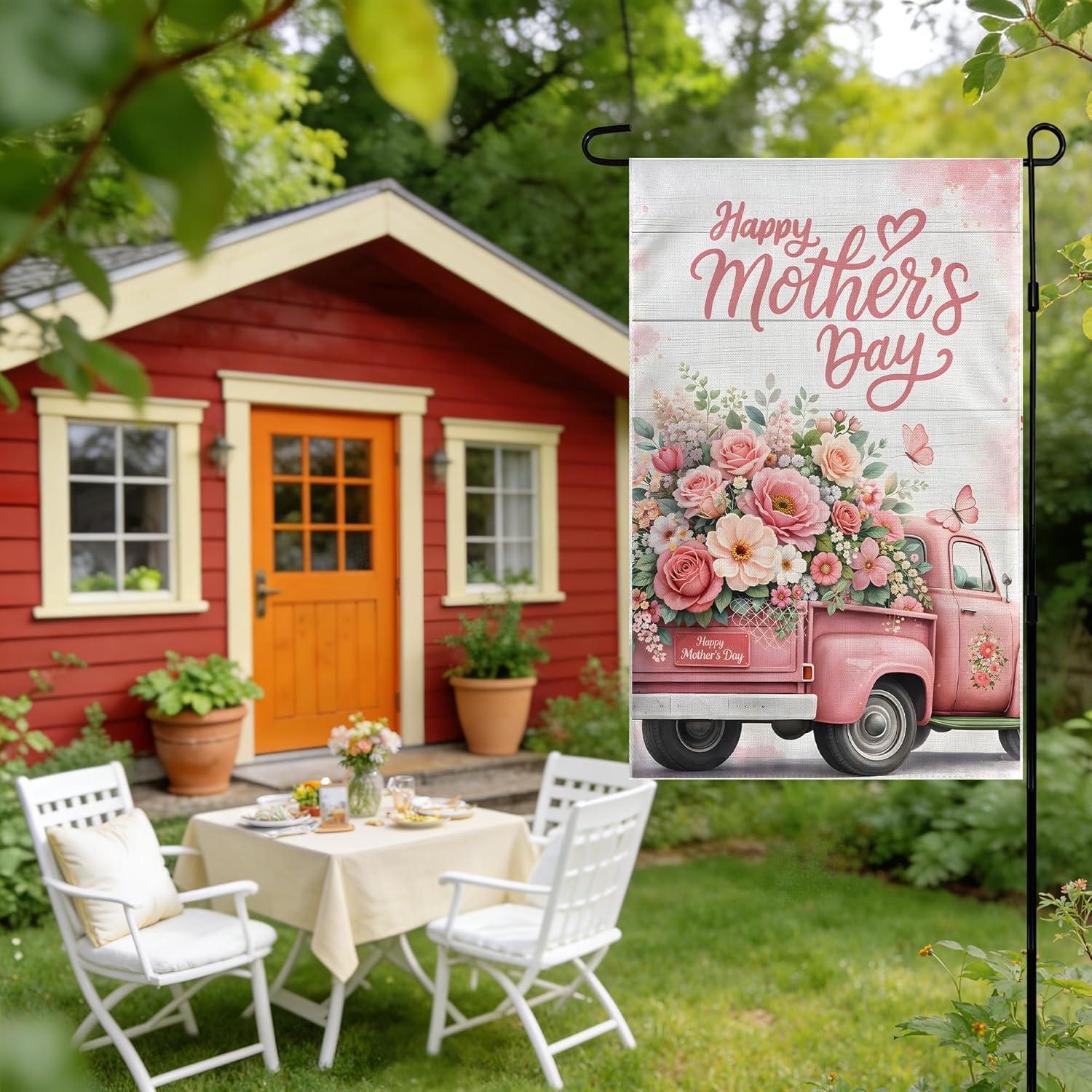 image:image4th of July Decorations 250th Anniversary Garden Flag Fourth of July Decor Patriotic USA Banner17762026 Independence Day Decorations Accessories for Garden Yard Porch Patio Lawn Outdoor OutsidePink Red