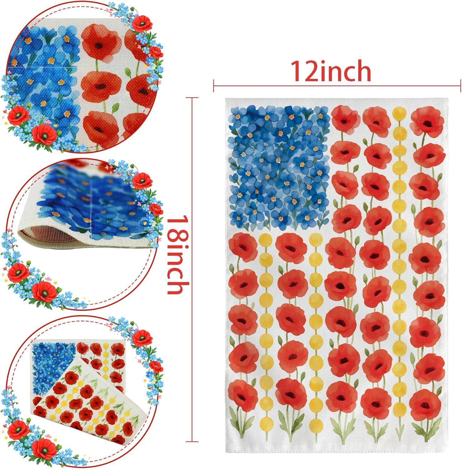image:image4th of July Decorations 250th Anniversary Garden Flag Fourth of July Decor Patriotic USA Banner17762026 Independence Day Decorations Accessories for Garden Yard Porch Patio Lawn Outdoor OutsideRed Yellow Blue