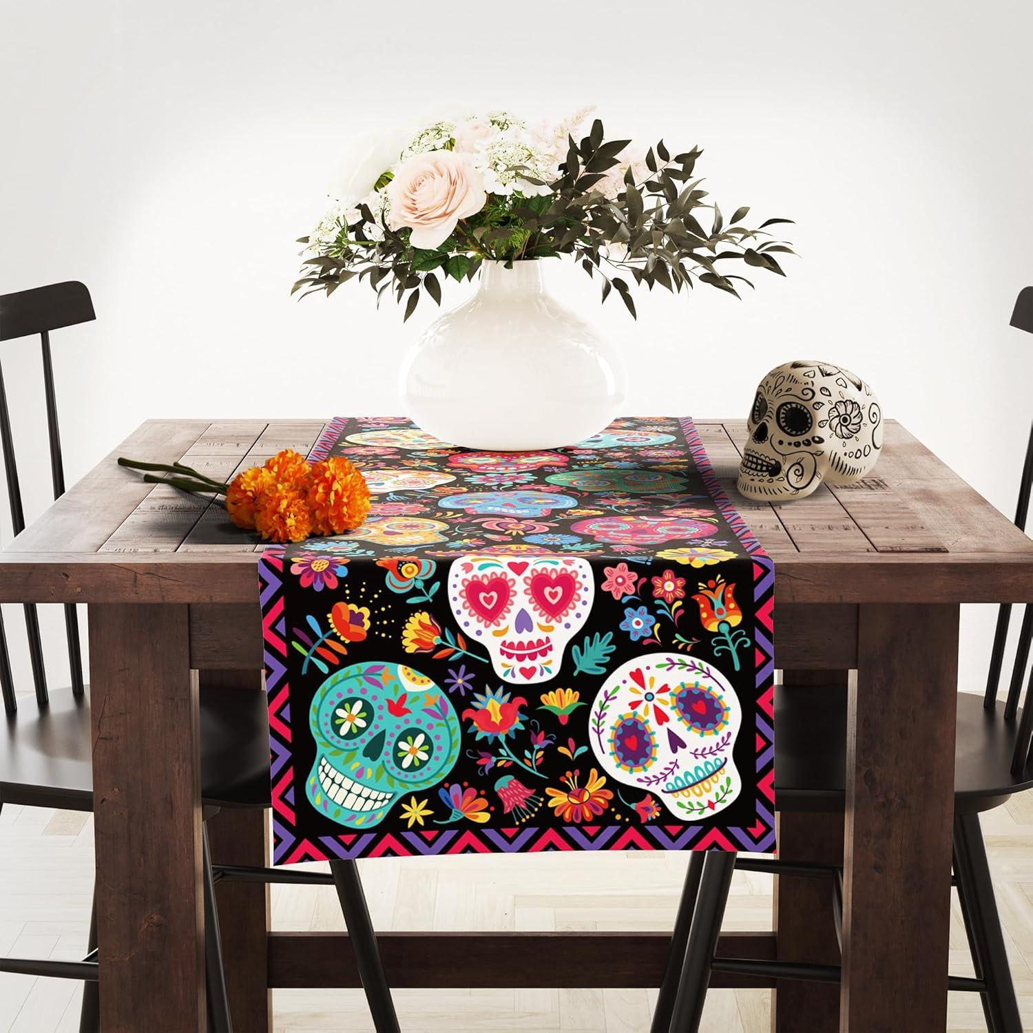 image:image4th of July Decorations 250th Anniversary USA Patriotic Table Runner 17762026 Independence Day Fourth of July Accessories Decor for Home Indoor Outdoor Party Suppliesdia de los muertos