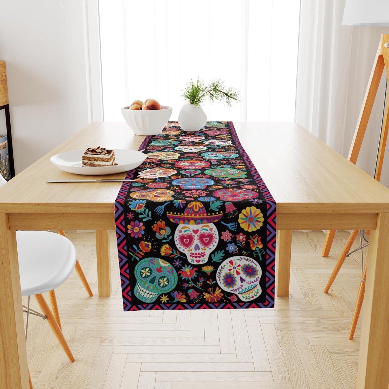 image:image4th of July Decorations 250th Anniversary USA Patriotic Table Runner 17762026 Independence Day Fourth of July Accessories Decor for Home Indoor Outdoor Party Suppliesdia de los muertos