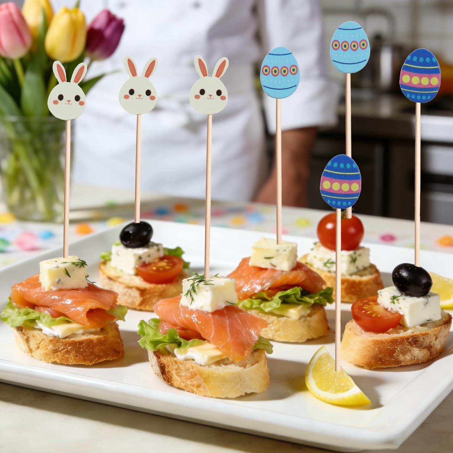 image:image4th of July Decorations 48PCS Patriotic Star Cocktail Picks Fourth of July Party Favors Supplies Decor Accessories Toothpicks for Appetizers Charcuterie Sandwich Cocktail Skewers SticksEaster