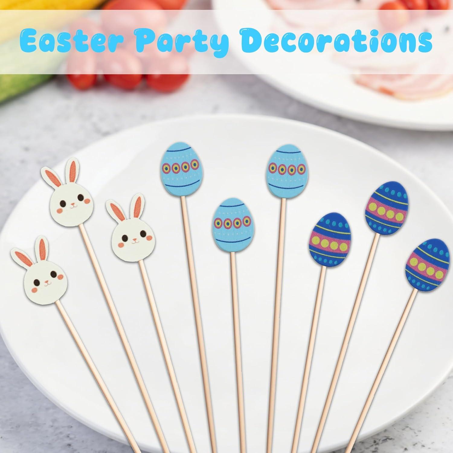 image:image4th of July Decorations 48PCS Patriotic Star Cocktail Picks Fourth of July Party Favors Supplies Decor Accessories Toothpicks for Appetizers Charcuterie Sandwich Cocktail Skewers SticksEaster