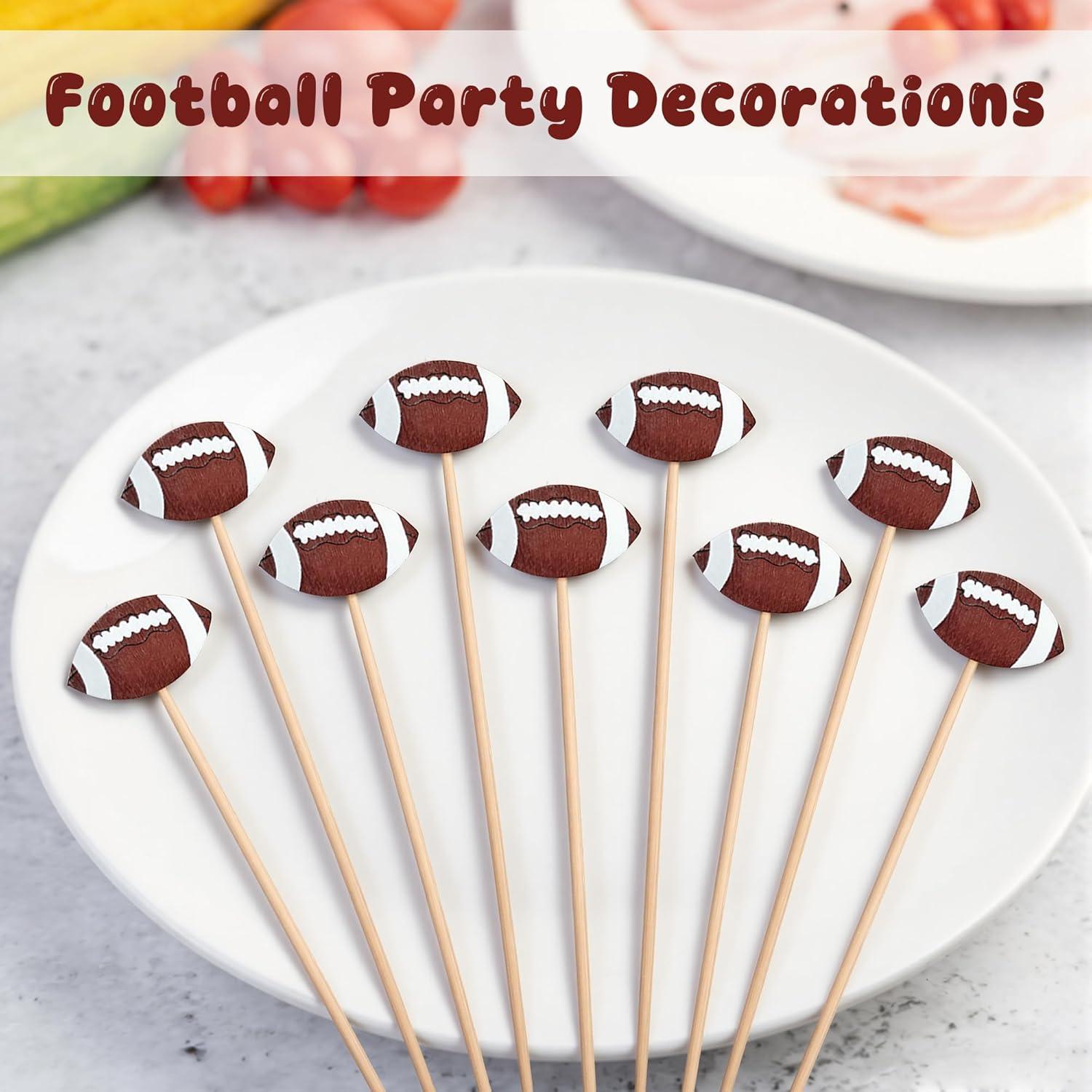 image:image4th of July Decorations 48PCS Patriotic Star Cocktail Picks Fourth of July Party Favors Supplies Decor Accessories Toothpicks for Appetizers Charcuterie Sandwich Cocktail Skewers SticksFootball