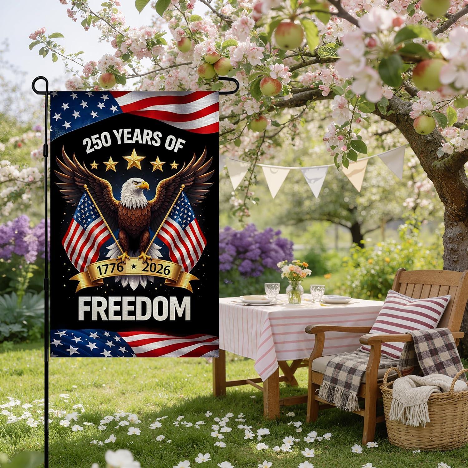 image:image4th of July Decorations Patriotic Stars Welcome Garden Flag Double Sided Fourth of July Accessories Patriotic Banner Memorial Day Decorations for Garden Yard Porch Patio Lawn Outdoor Outside DecorRedWhiteBlue