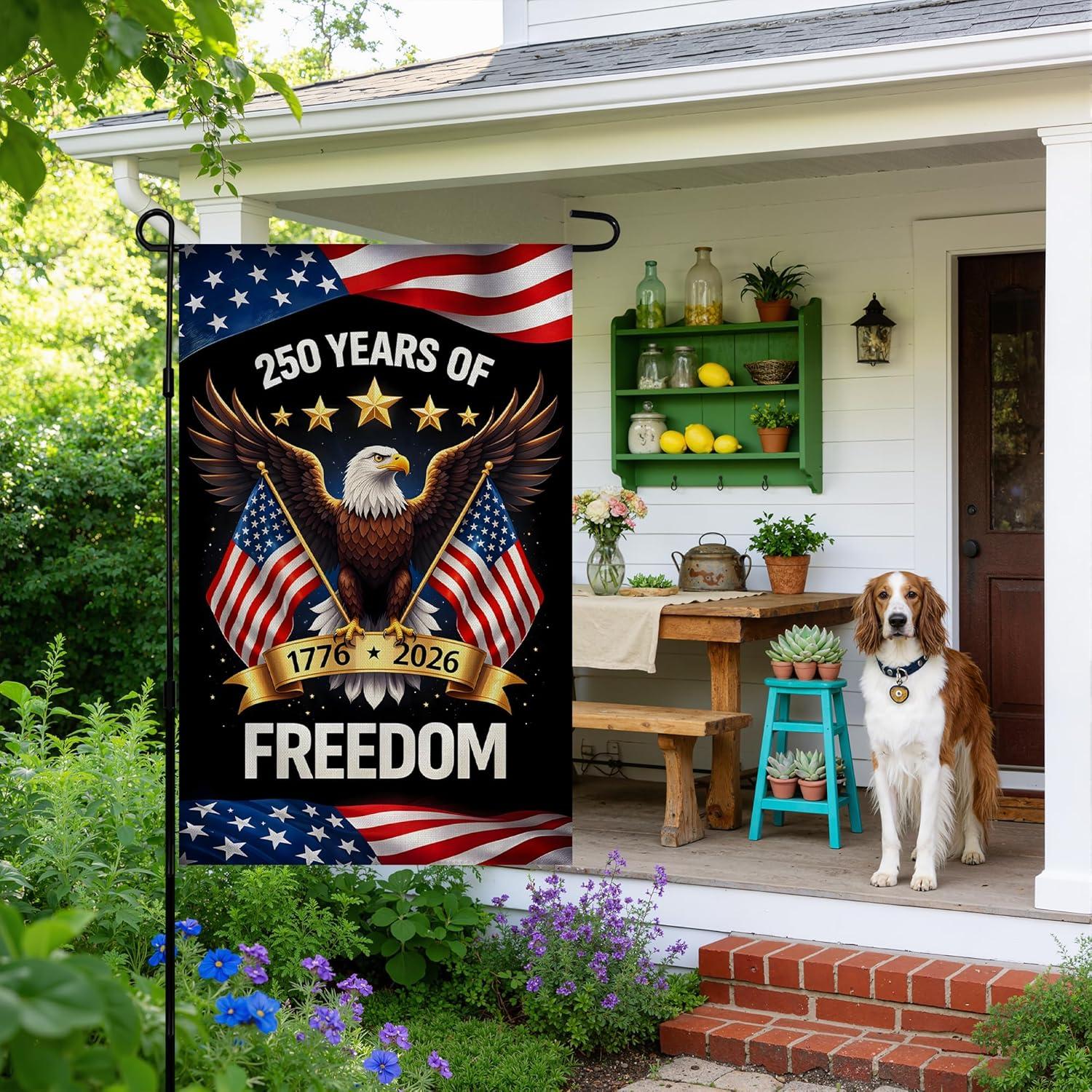 image:image4th of July Decorations Patriotic Stars Welcome Garden Flag Double Sided Fourth of July Accessories Patriotic Banner Memorial Day Decorations for Garden Yard Porch Patio Lawn Outdoor Outside DecorRedWhiteBlue