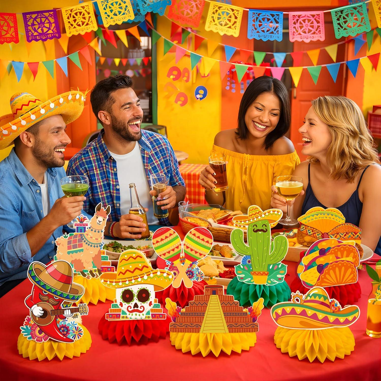 image:imageHawaiian Luau Party Decorations 9 PCS Hawaiian Luau Honeycomb Table Centerpiece for Tiki and Luau Hawaiian Party Favors Supplies Tropical Party Decorations for Summer Beach Pool Birthday WeddingCinco De Mayo