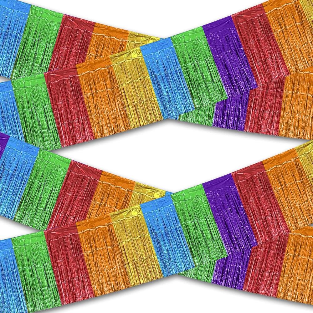 image:image4th of July Decorations 2 Pack Red White and Blue Streamer for 250th Anniversary Fourth of July Accessories Party Favors for Outdoor Outside Home Memorial Day Patriotic Flag Banner Decor10 FTpurple blue green red orange yellow