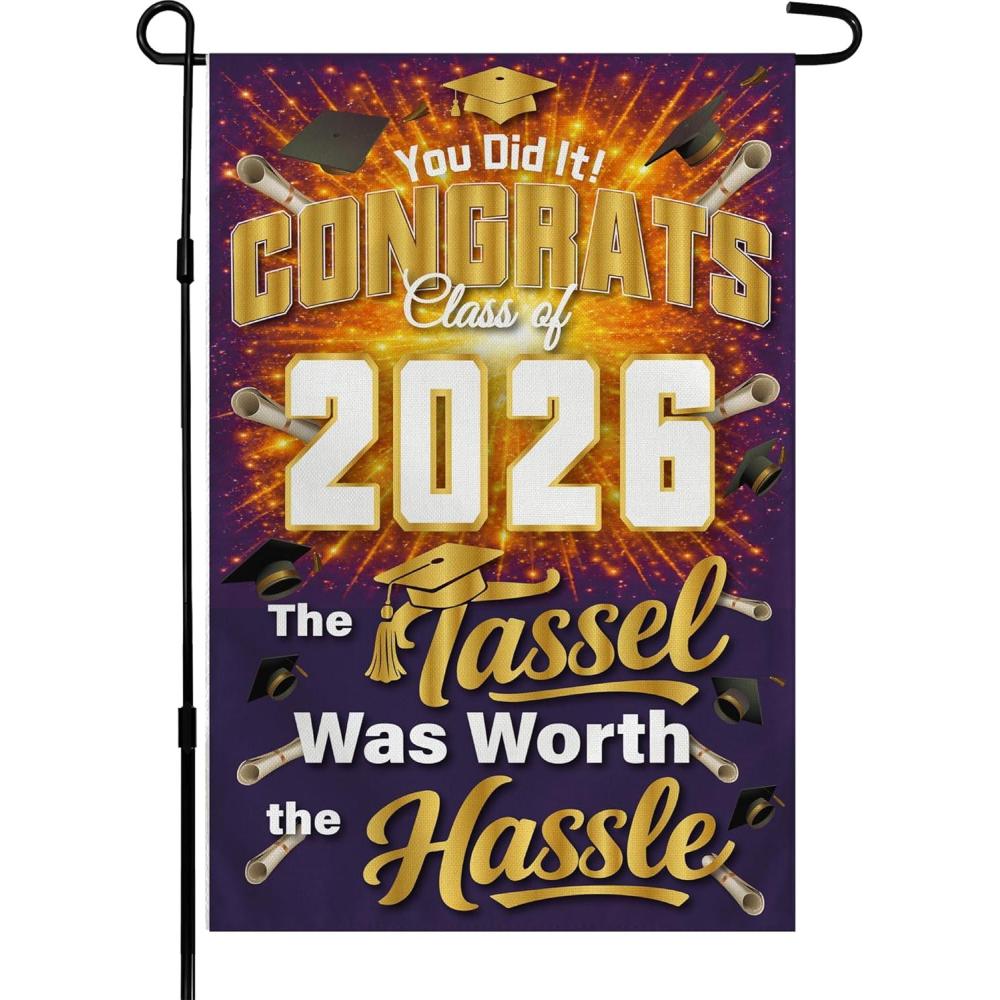 image:image4th of July Decorations 250th Anniversary Garden Flag 250 Years of Freedom Patriotic Banner Fourth of July Accessories for Garden Yard Porch Patio Lawn Outdoor Outside DecorPurple
