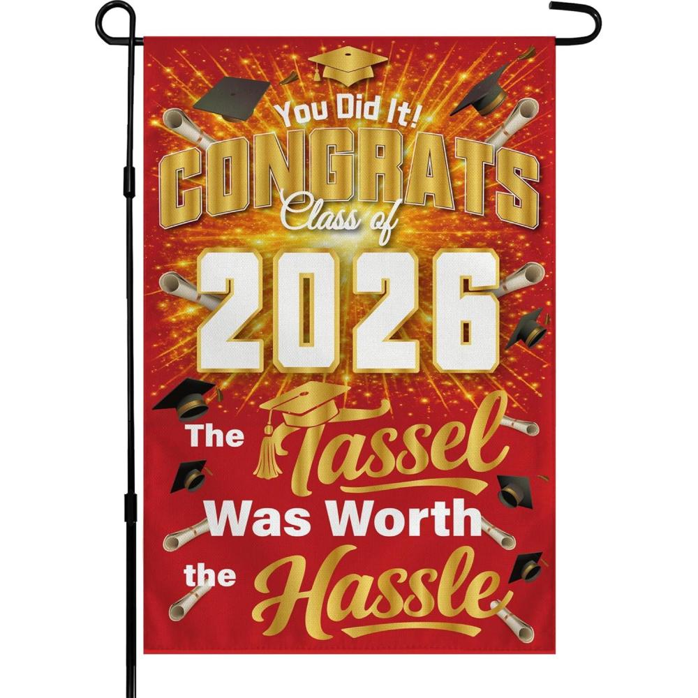 image:image4th of July Decorations 250th Anniversary Garden Flag 250 Years of Freedom Patriotic Banner Fourth of July Accessories for Garden Yard Porch Patio Lawn Outdoor Outside DecorRed
