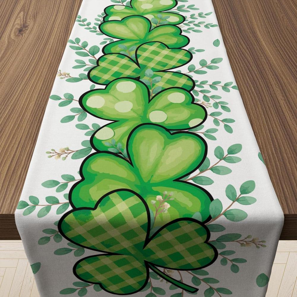 image:image4th of July Decorations  250th Anniversary Patriotic Table Runner for Memorial Day  17762026 Fourth of July Accessories Table Decor Party Supplies for Home Indoor OutdoorSt Patricks day