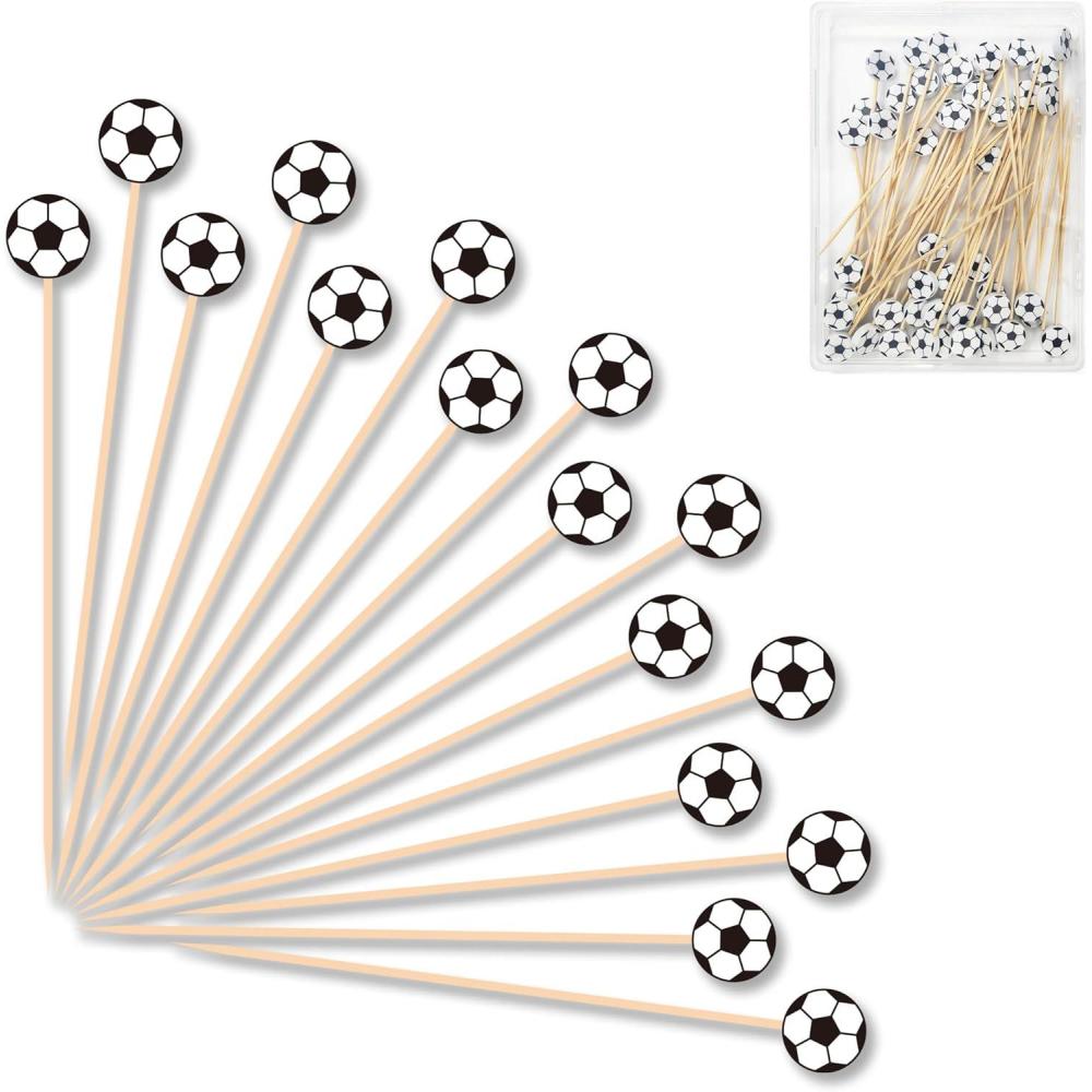 image:image4th of July Decorations 48PCS Patriotic Star Cocktail Picks Fourth of July Party Favors Supplies Decor Accessories Toothpicks for Appetizers Charcuterie Sandwich Cocktail Skewers SticksSoccer