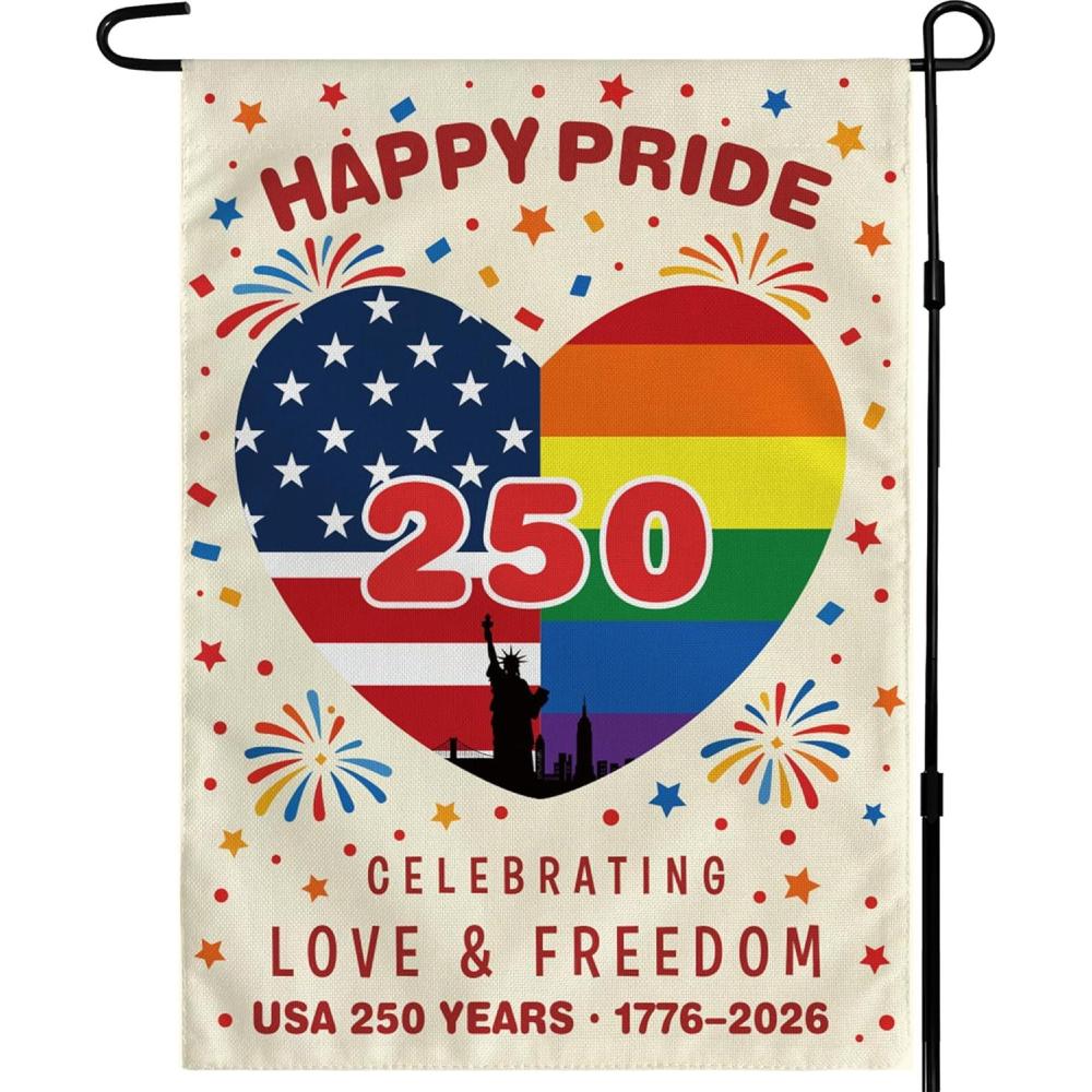 image:image4th of July Decorations  Patriotic Stars Welcome Garden Flag  Double Sided Fourth of July Accessories Patriotic Banner  Memorial Day Decorations for Garden Yard Porch Patio Lawn Outdoor Outside DecorRainbow
