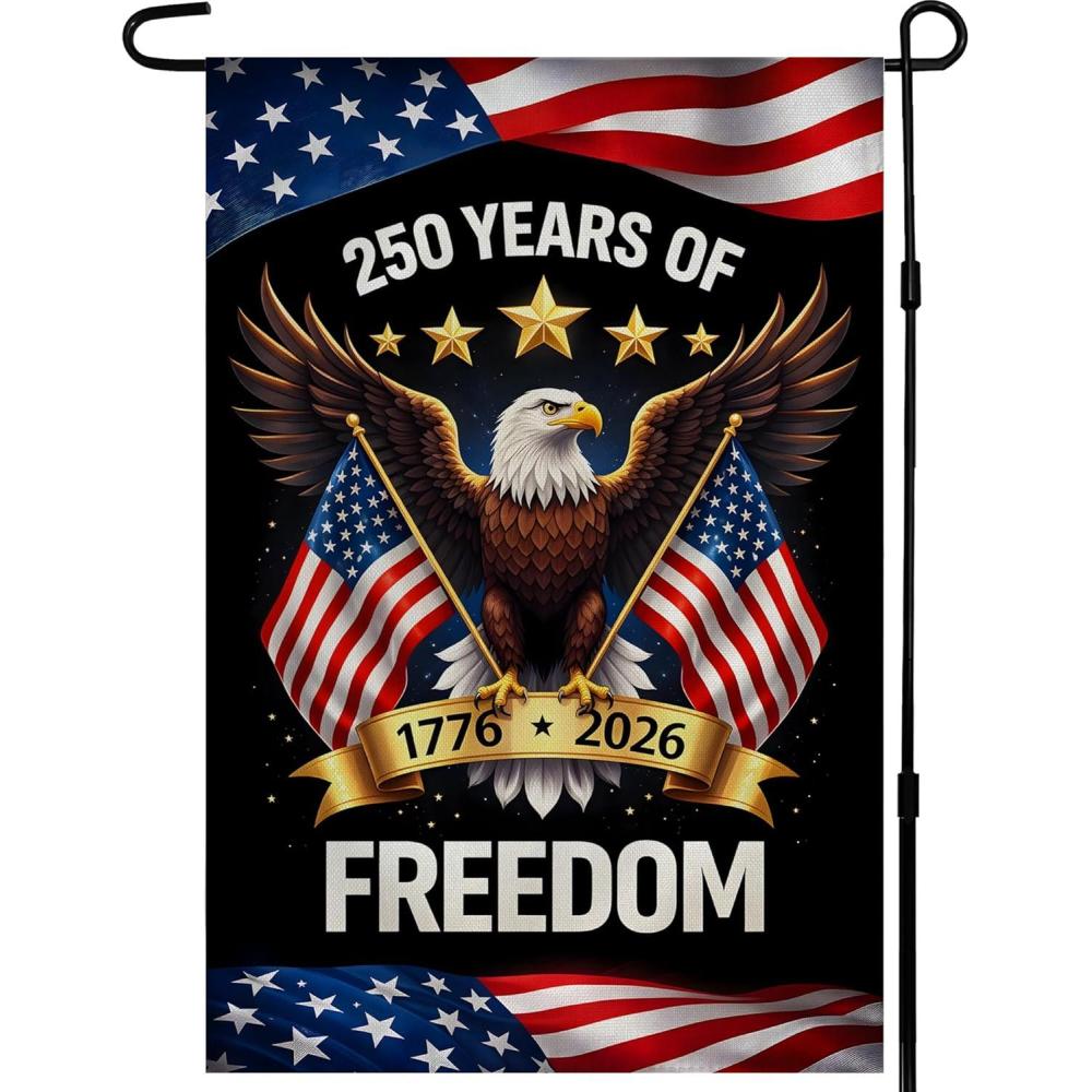 image:image4th of July Decorations Patriotic Stars Welcome Garden Flag Double Sided Fourth of July Accessories Patriotic Banner Memorial Day Decorations for Garden Yard Porch Patio Lawn Outdoor Outside DecorRedWhiteBlue
