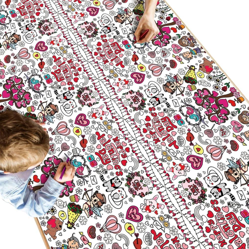 image:image4th of July Giant Coloring PosterTablecloth  Fourth of July Decorations for Home  Kids Gifts Crafts GamesToys Activities Party Decor for Classroom School  250th Anniversary Party Favors SuppliesValentines