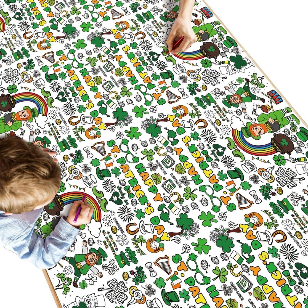 image:image4th of July Giant Coloring PosterTablecloth  Fourth of July Decorations for Home  Kids Gifts Crafts GamesToys Activities Party Decor for Classroom School  250th Anniversary Party Favors SuppliesSt Patricks Day