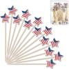 image:image4th of July Decorations  48PCS Patriotic Star Cocktail Picks  Fourth of July Party Favors Supplies Decor Accessories Toothpicks for Appetizers Charcuterie Sandwich Cocktail Skewers Sticks4th of july