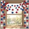image:image4th of July Decorations  Patriotic Star Garland  Red White Blue Streamers Banner  Fourth of July Decorations for Memorial Day Decorations 250 Anniversary Accessories Party Favors for Outdoor Indoor Home4 PackBlue White Red Star