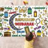 image:imageOHOME Summer Giant Coloring PosterTablecloth  Summer Toys  30 x 72 Inches Jumbo Coloring Banner  Kids Crafts Activities Games Decor Party Favors Birthday Decorations for Classroom SchoolRamadan