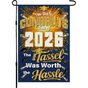 4th of July Decorations – 250th Anniversary Garden Flag | 250 Years of Freedom Patriotic Banner, Fourth of July Accessories for Garden Yard Porch Patio Lawn Outdoor Outside Decor(Blue)