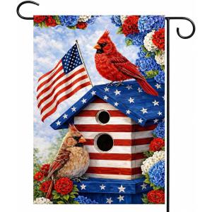 4th of July Decorations – 250th Anniversary Garden Flag | 250 Years of Freedom Patriotic Banner, Fourth of July Accessories for Garden Yard Porch Patio Lawn Outdoor Outside Decor(Red/White/Blue)
