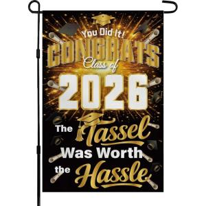 4th of July Decorations – 250th Anniversary Garden Flag | 250 Years of Freedom Patriotic Banner, Fourth of July Accessories for Garden Yard Porch Patio Lawn Outdoor Outside Decor(Black)