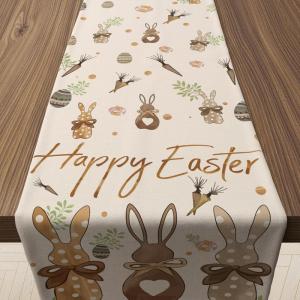 4th of July Decorations – 250th Anniversary Patriotic Table Runner for Memorial Day | 1776–2026 Fourth of July Accessories Table Decor Party Supplies for Home Indoor Outdoor(Easter)