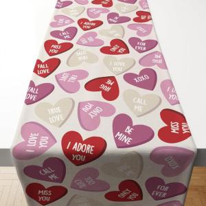 4th of July Decorations – 250th Anniversary Patriotic Table Runner for Memorial Day | 1776–2026 Fourth of July Accessories Table Decor Party Supplies for Home Indoor Outdoor(Valentines)