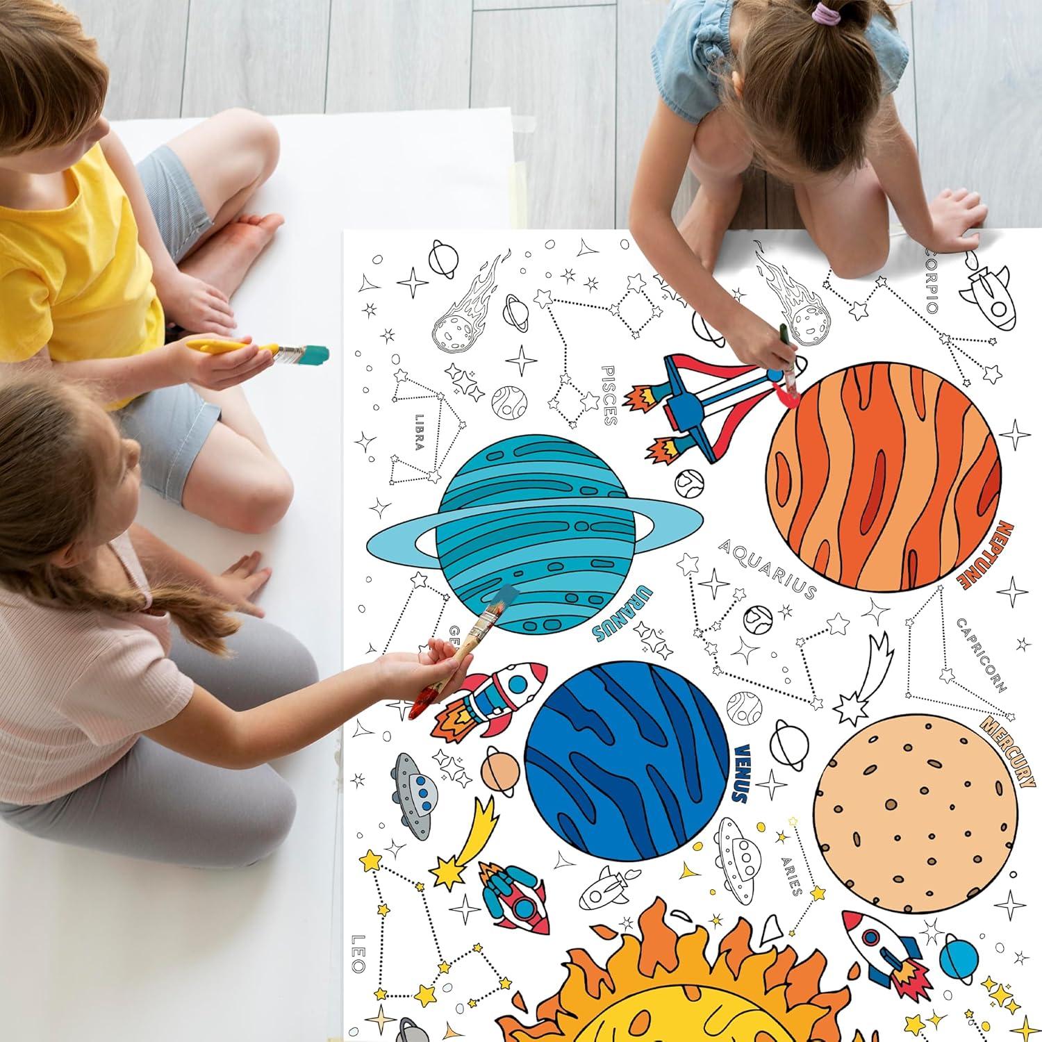 image:imageOHOME Back to School Giant Coloring PosterTablecloth Back to School Decorations 30 x 72 Inches Kindergarten School Supplies for Kids Back to School Gifts for Kids Banner Classroom Must HavesSpace