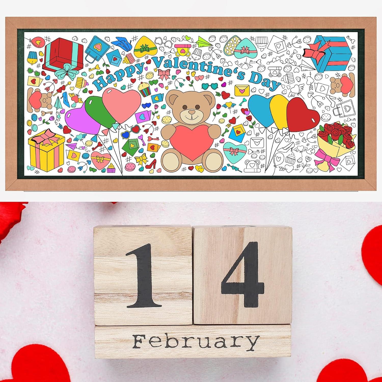 image:imageOHOME Back to School Giant Coloring PosterTablecloth Back to School Decorations 30 x 72 Inches Kindergarten School Supplies for Kids Back to School Gifts for Kids Banner Classroom Must HavesValentines Day