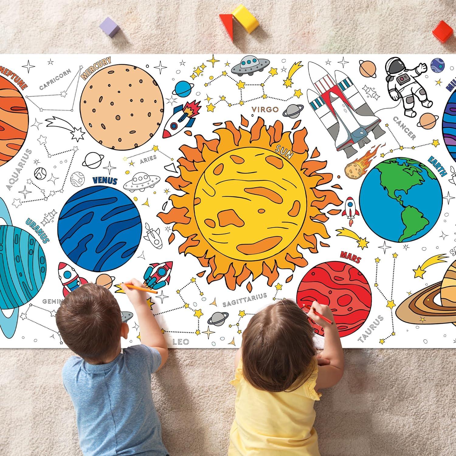 image:imageOHOME Back to School Giant Coloring PosterTablecloth Back to School Decorations 30 x 72 Inches Kindergarten School Supplies for Kids Back to School Gifts for Kids Banner Classroom Must HavesSpace