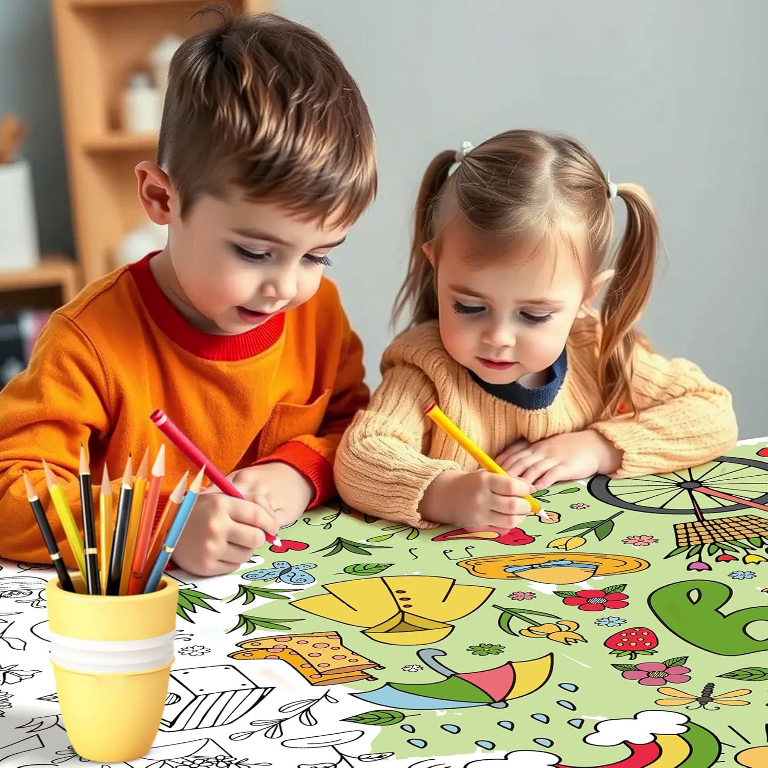 image:imageOHOME Back to School Giant Coloring PosterTablecloth Back to School Decorations 30 x 72 Inches Kindergarten School Supplies for Kids Back to School Gifts for Kids Banner Classroom Must HavesSpring