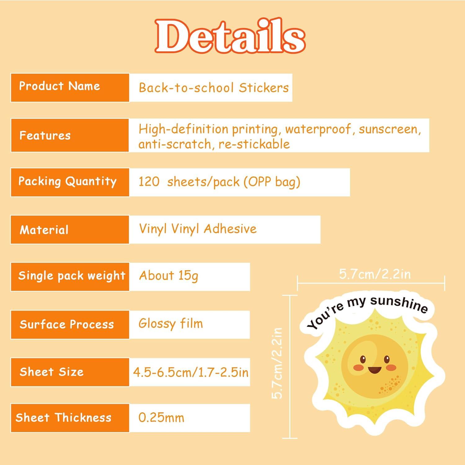 image:imageOHOME Back to School Supplies 120 PCS Teacher Motivational Stickers for Kids Students Teacher Must Haves Supplies Stuff Essentials Gifts for Classroom DecorInspirational Positive Reward StickersBack to School