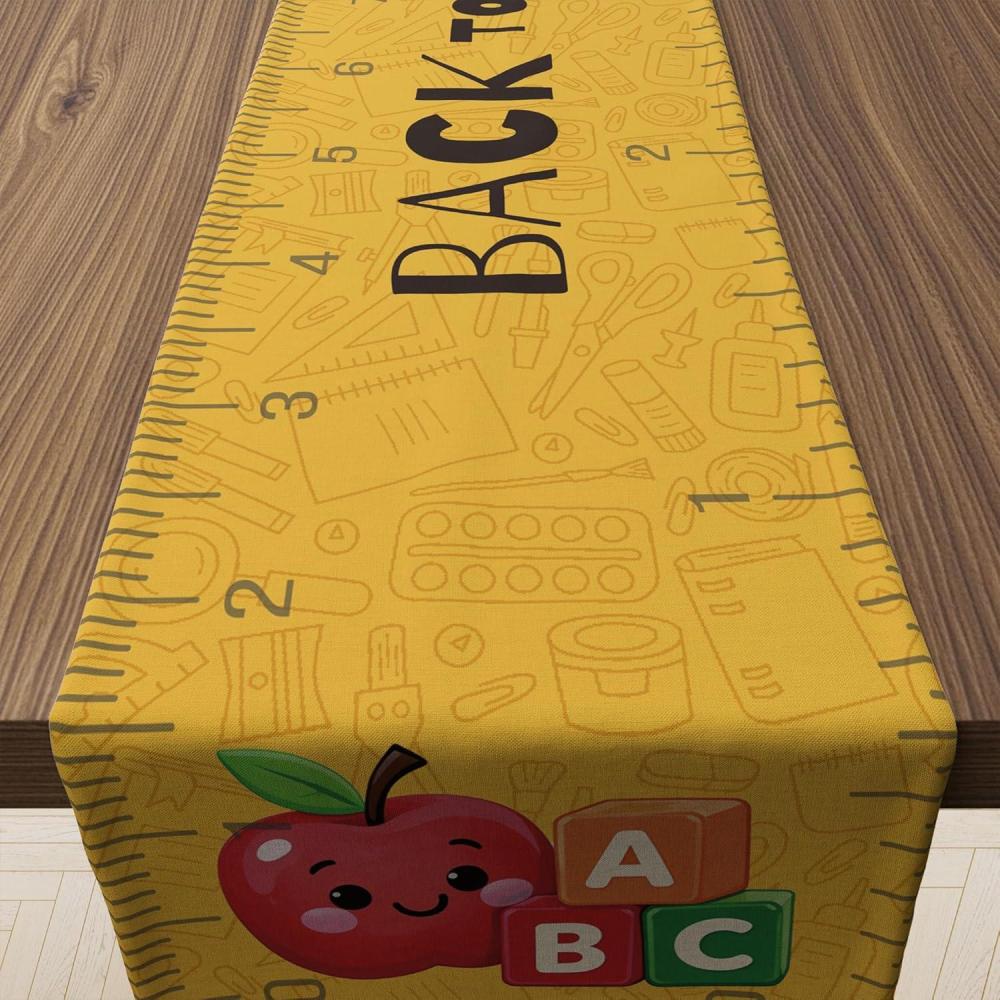 image:imageBack to School Decorations  Welcome Back to School Table Runner  First Day of School Decorations for Home Party Favors amp Gifts SuppliesBack to school