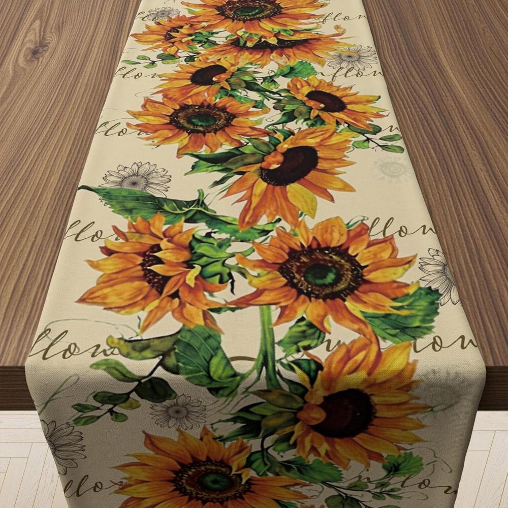 image:imageBack to School Decorations  Welcome Back to School Table Runner  First Day of School Decorations for Home Party Favors amp Gifts SuppliesSunflower