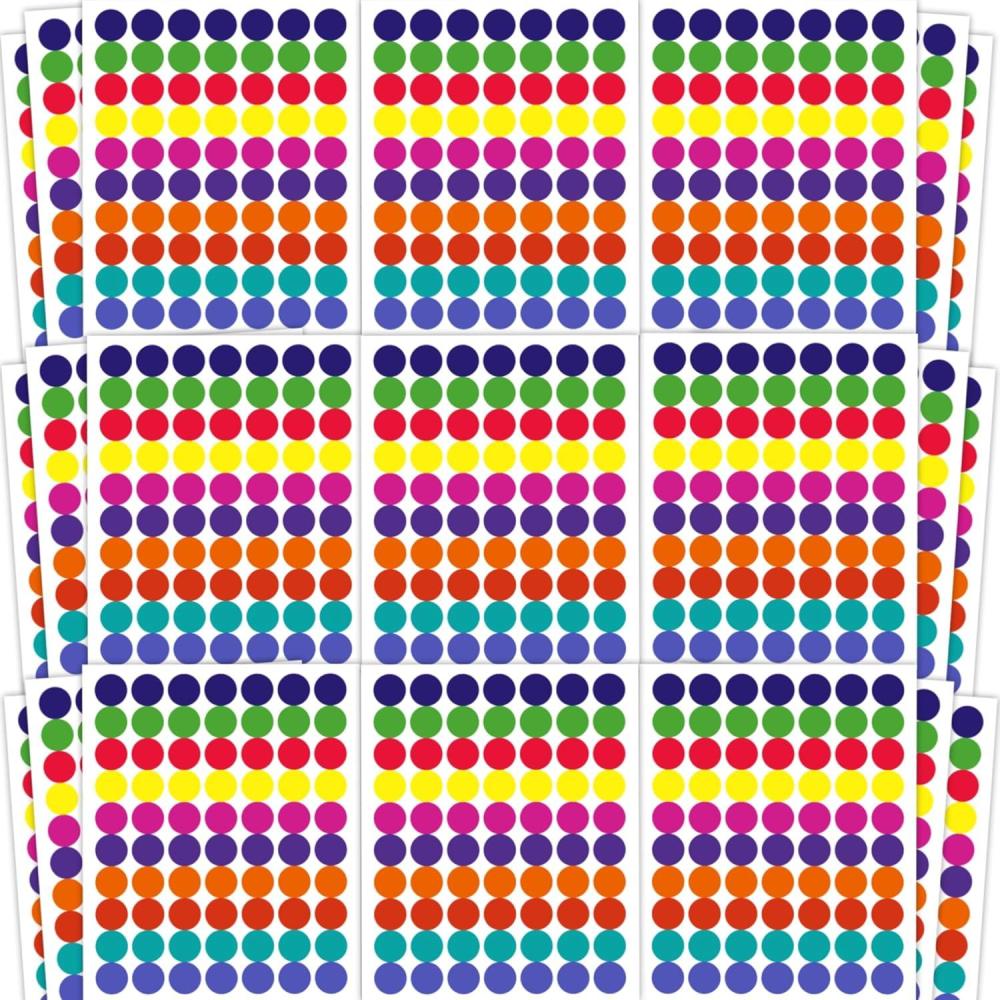 image:imageDot Stickers  1400 PCS Colored Circle Stickers for Kids Garage Sale Price Label Stickers  Back to School Supplies for ToddlersAdultsTeacher Essentials StuffClassroom Must HavesOffice DecorColored Dot