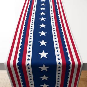 Back to School Decorations – Welcome Back to School Table Runner | First Day of School Decorations for Home Party Favors & Gifts Supplies(4th of july)