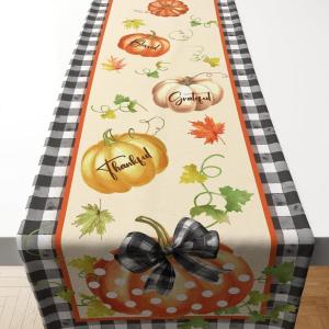 Back to School Decorations – Welcome Back to School Table Runner | First Day of School Decorations for Home Party Favors & Gifts Supplies(thanksgiving)