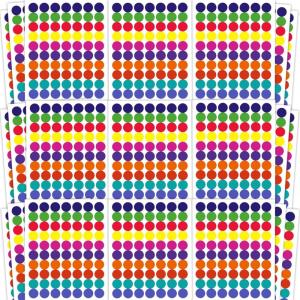 Dot Stickers – 1400 PCS Colored Circle Stickers for Kids| Garage Sale Price Label Stickers | Back to School Supplies for Toddlers,Adults,Teacher Essentials Stuff,Classroom Must Haves,Office Decor(Colored Dot)