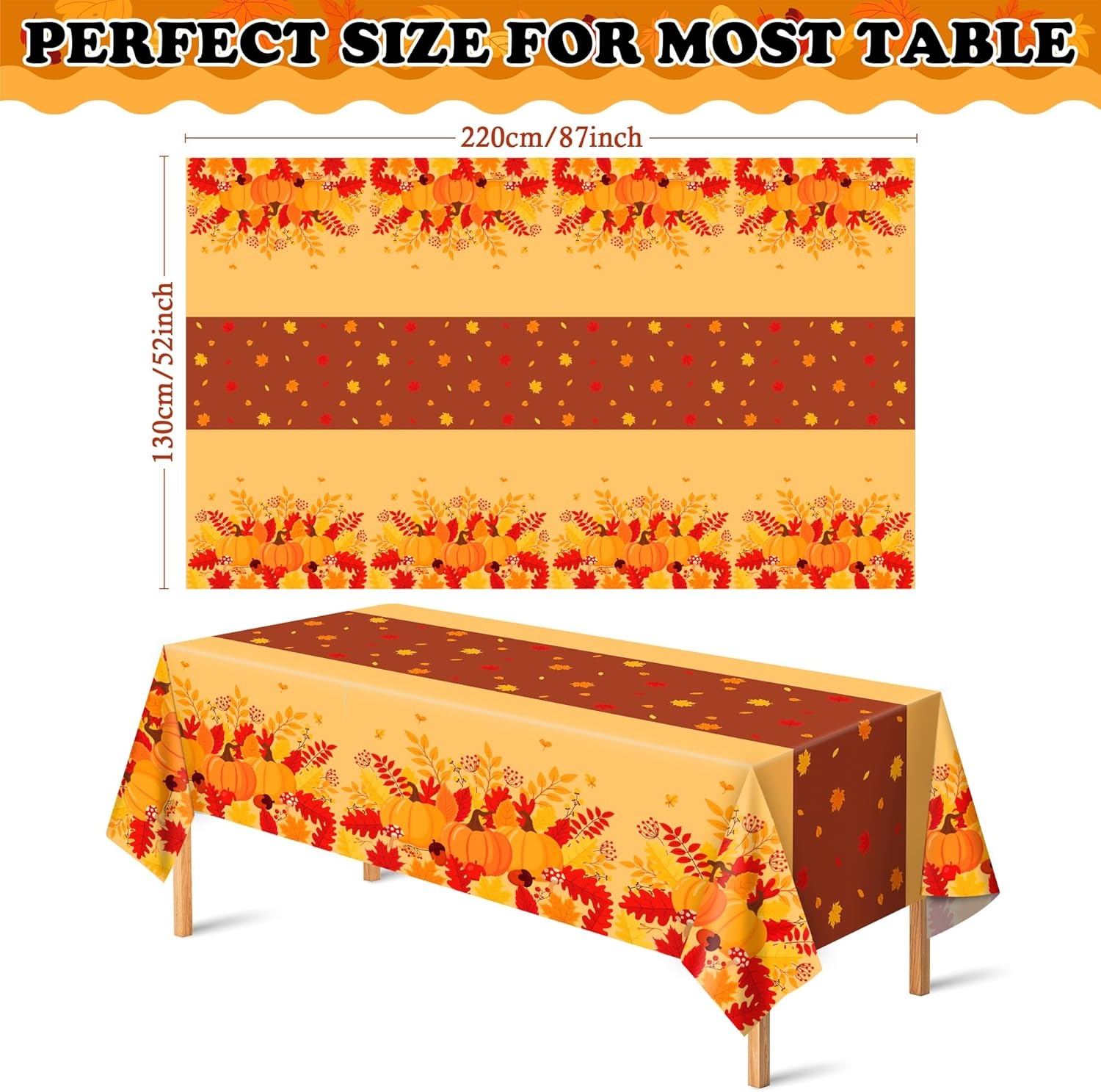 image:imageOHOME Luau Party Decorations Plastic Tablecloth for Summer Party Decorations Hawaiian Theme Decor for Tropical Beach Pool Birthday Backdrop Favors Supplies 2 PackOrange